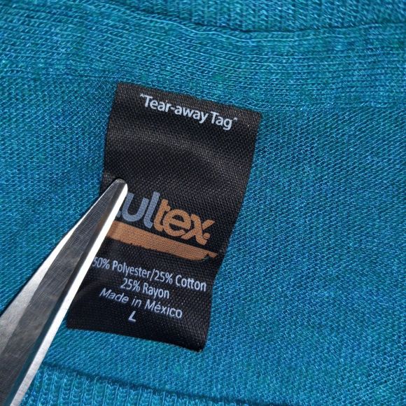 Christian T-Shirt Adult Size L Short Sleeve Green Crew Neck Gospel Jesus God - Picture 8 of 9